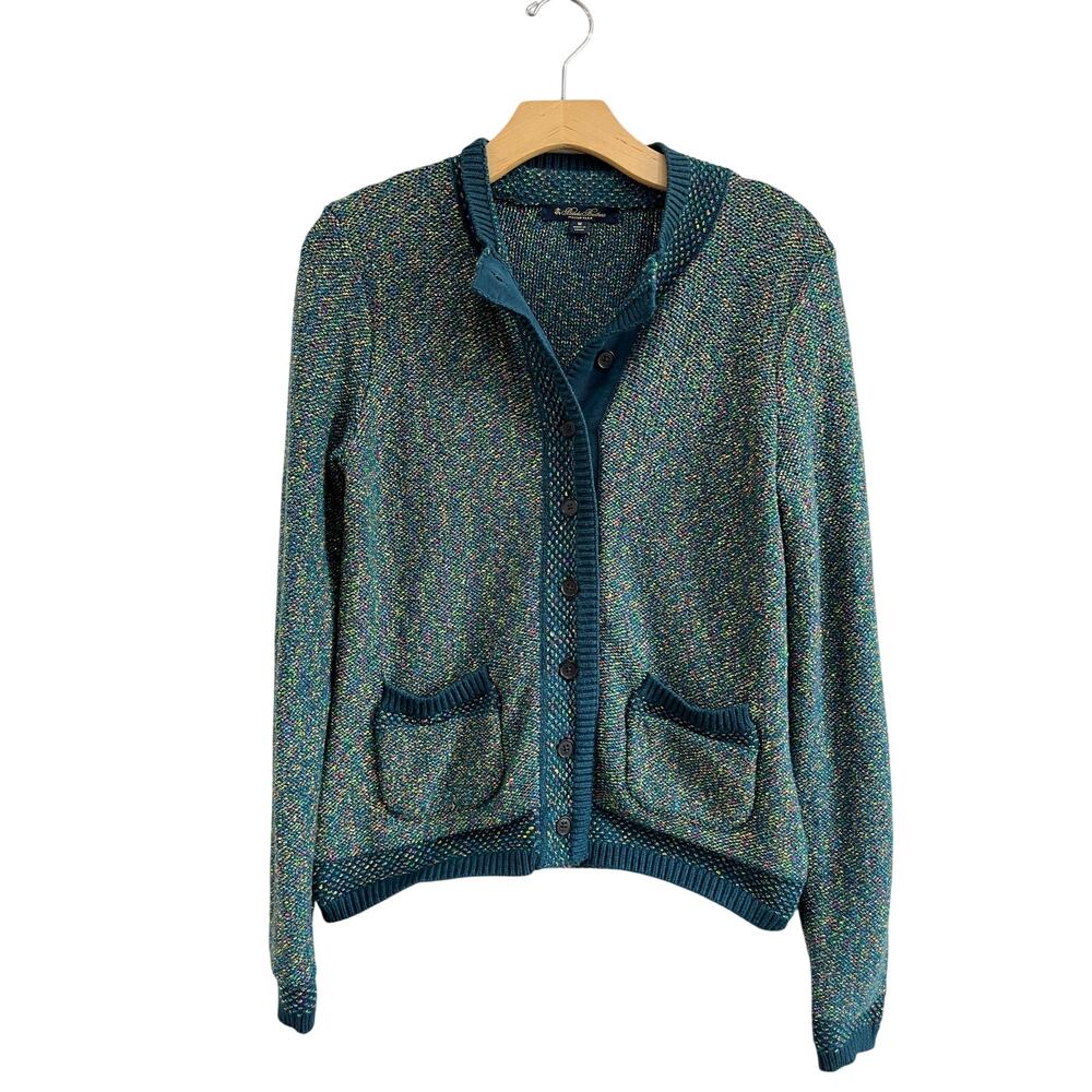 rooks Brothers Italian Yarn Sparkle Knit Cardigan Preppy Academia Size M
